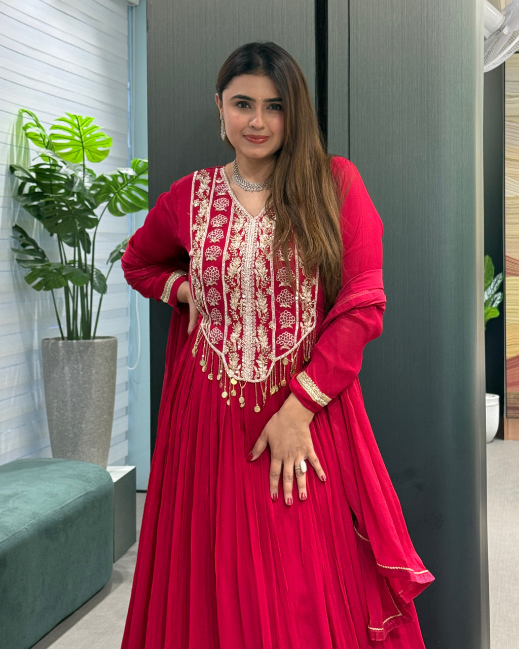 Royal Handworked Designer Gown with Dupatta
