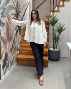 Ivory Grace Embroidered Tunic