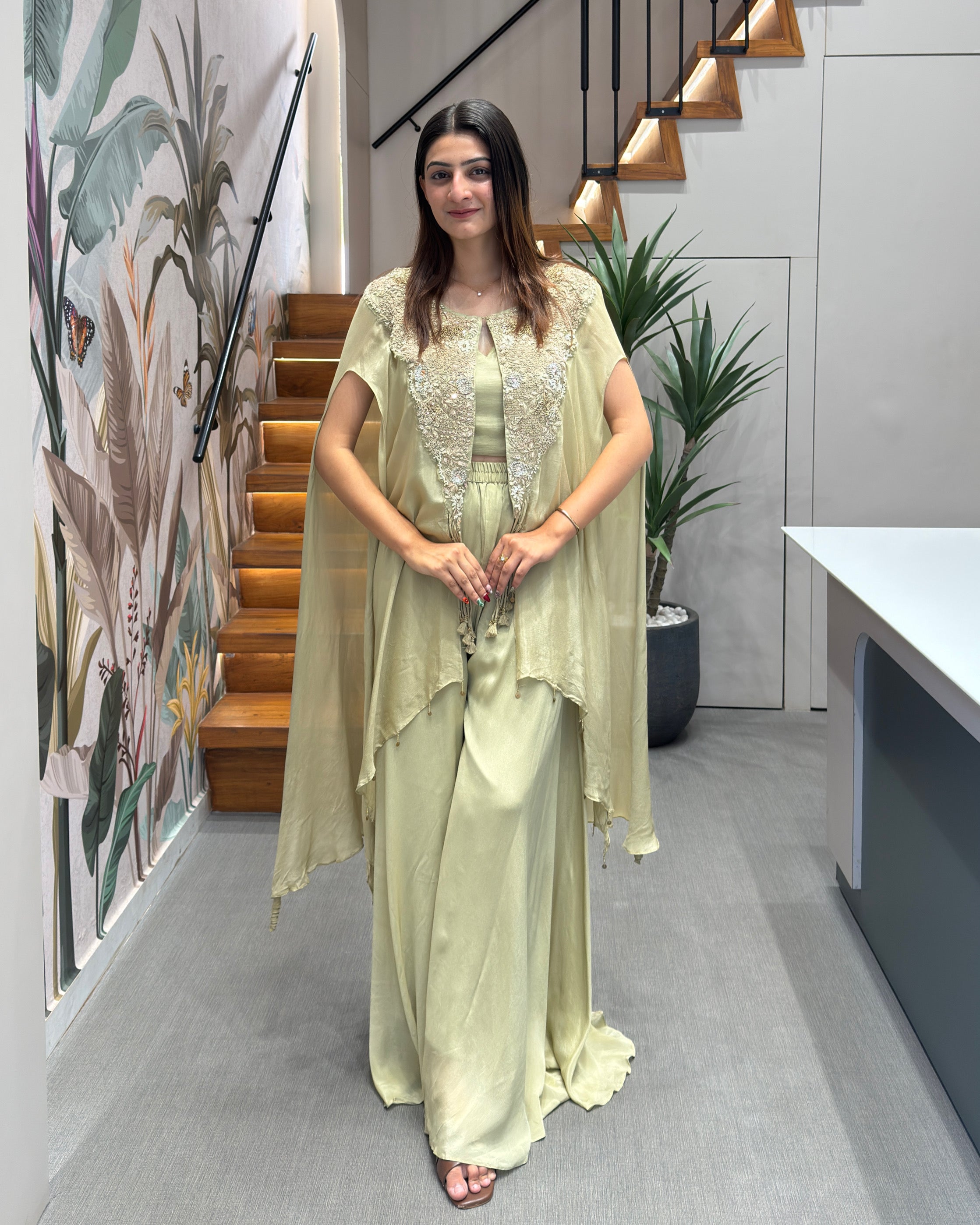 Ivory Luxe Handworked Indo-Western wear