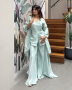 Elegant Handworked Indo Western Palazzo Set with Dupatta
