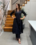 Elegant A-Line Two Piece Kurti Set
