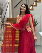 Royal Handworked Chaniya Blouse Set with Dupatta