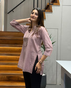Blush Rose Embroidered Tunic