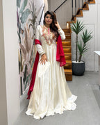 Designer Heavy Handworked Anarkali Gown with Dupatta