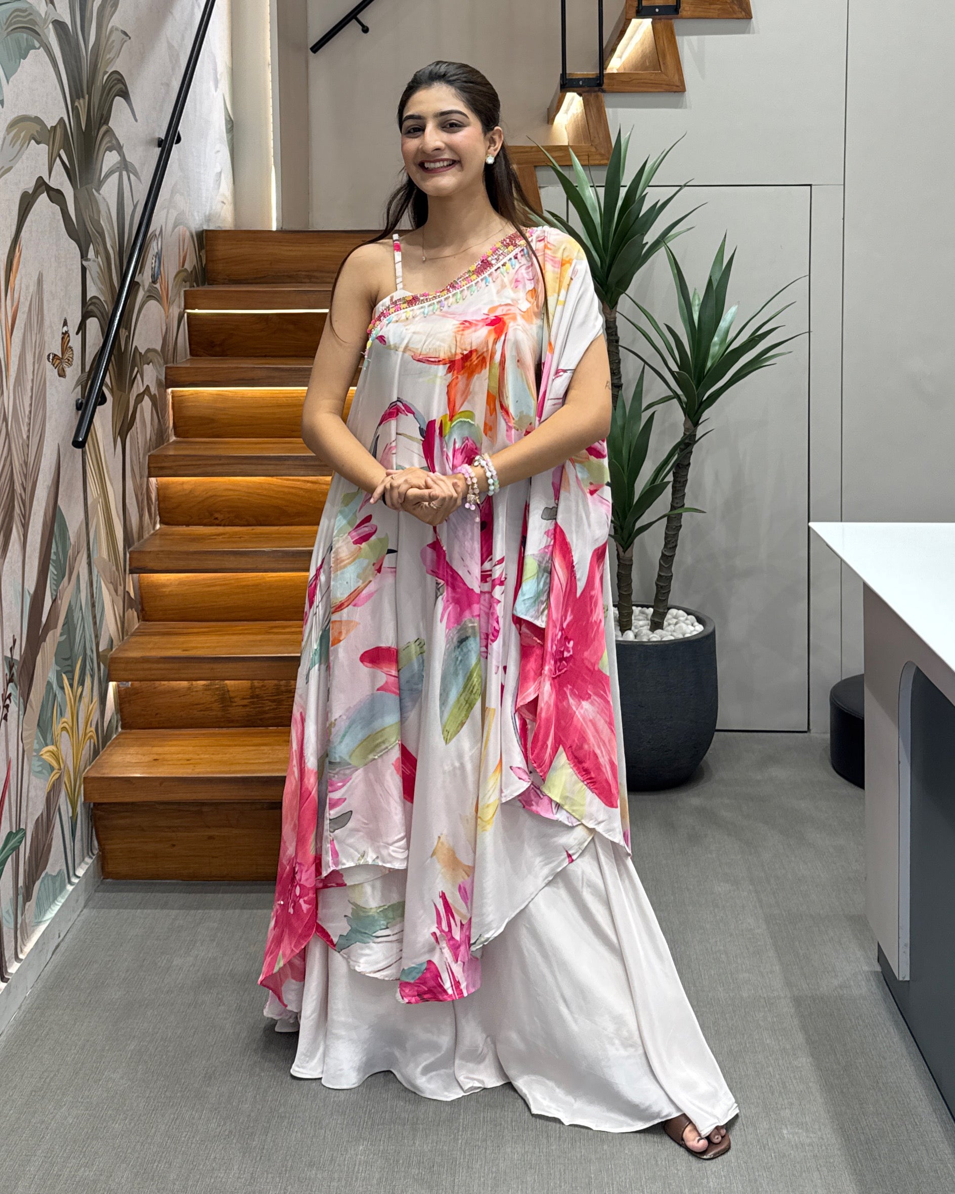White Floral Print