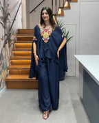 Designer Khatli Work Kaftan Palazzo Set