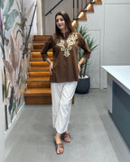 Elegant Thread Work Cotton Tunic