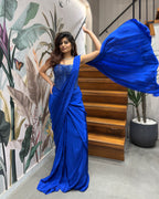 Designer Ready to Wear Saree with Heavy Handworked Blouse