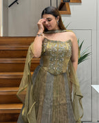 Antique Gold & Olive Grey