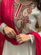 Designer Heavy Handworked Anarkali Gown with Dupatta