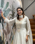 Premium Handworked Silk Kurti Palazzo Set with Dupatta