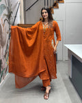 Royal Mirror Embroidered Suit Set