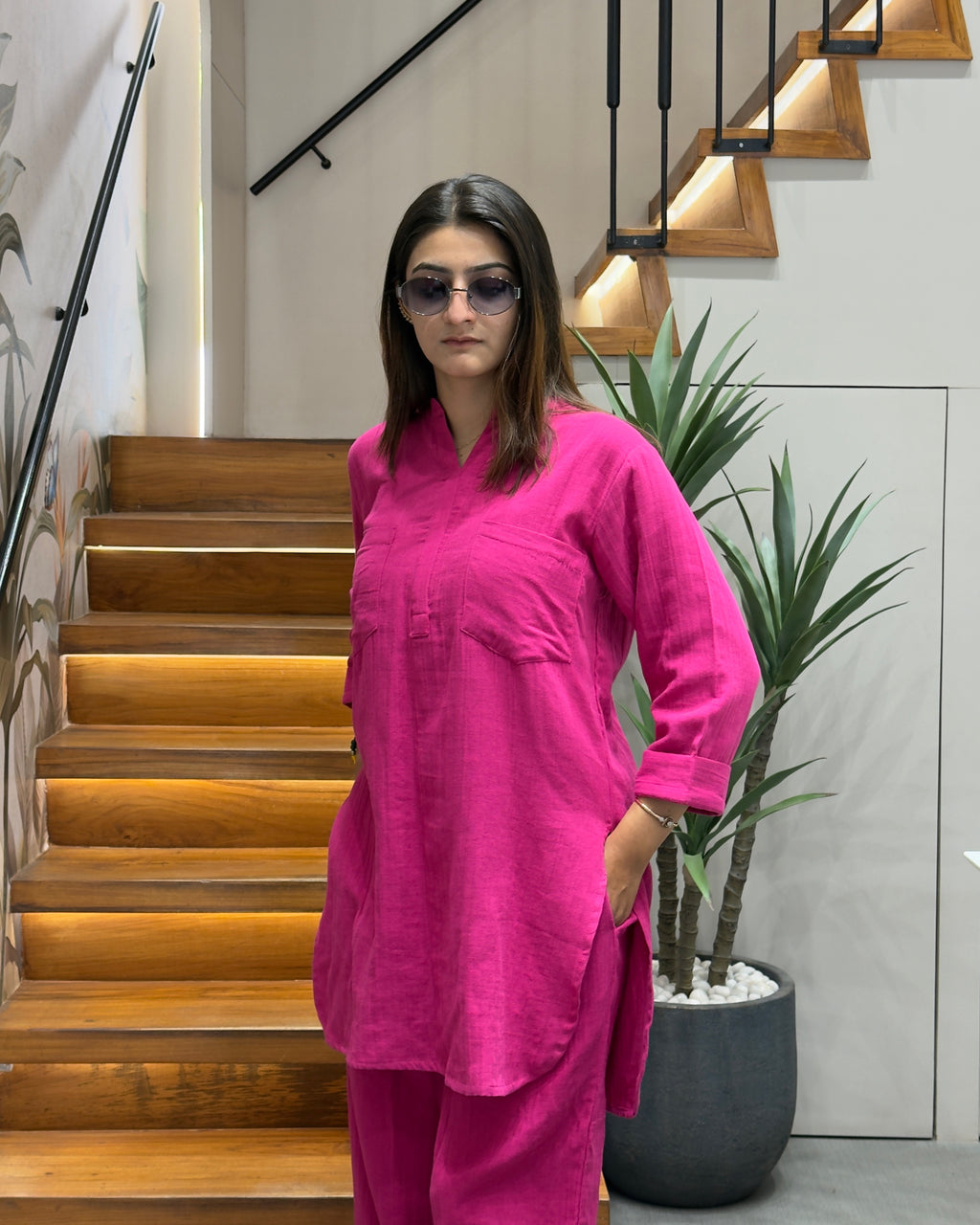 Everyday Comfort Cotton Co-Ord Set with Pocket Detail