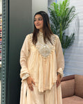 ✨ Ivory Luxe Heavy Handwork Silk Palazzo Set ✨
