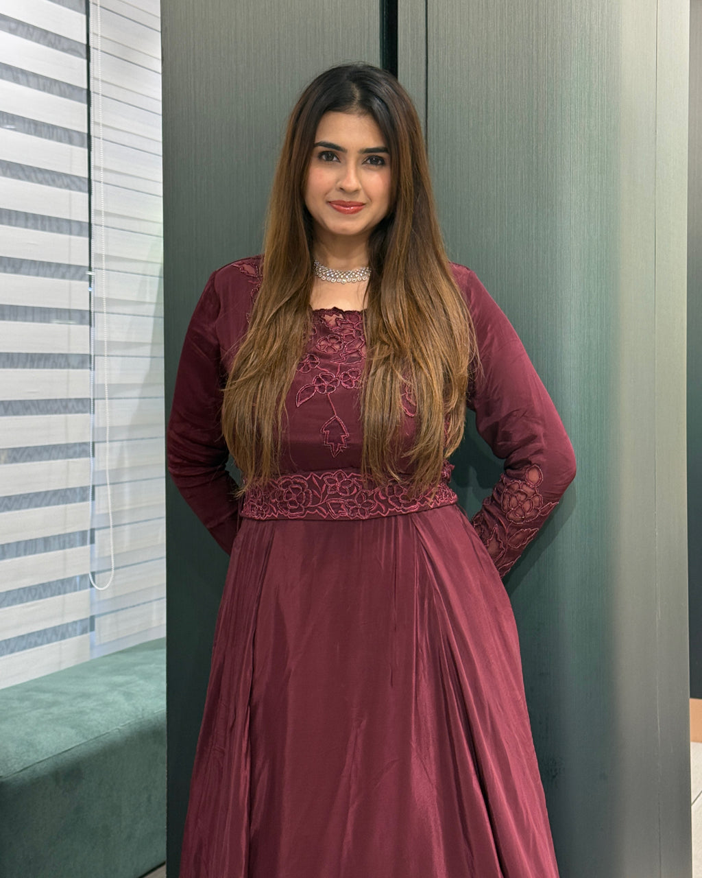Elegant Khatli Work Designer Gown