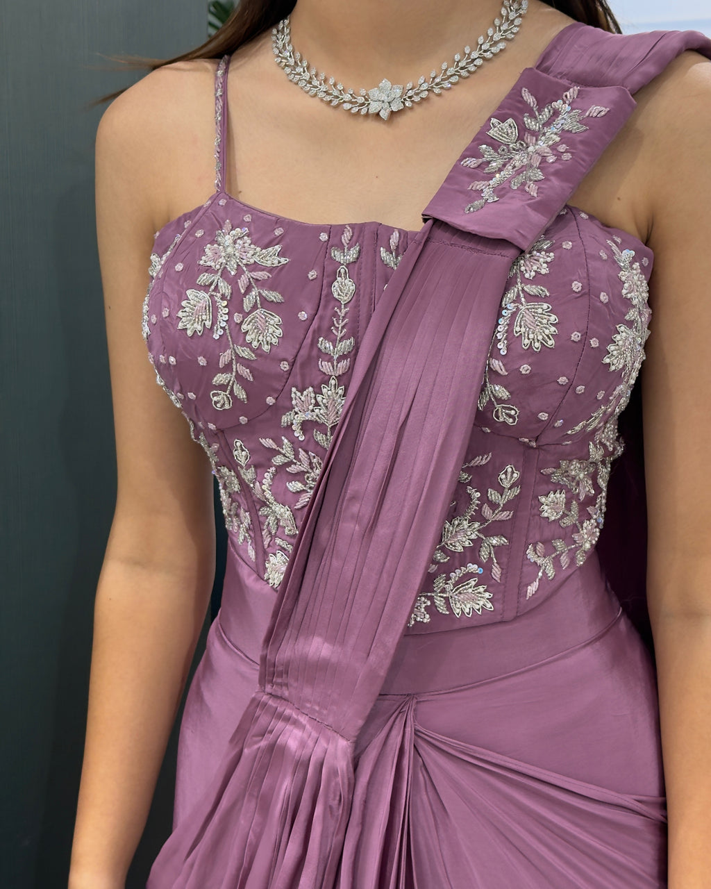 Lavender Luxe Draped Saree