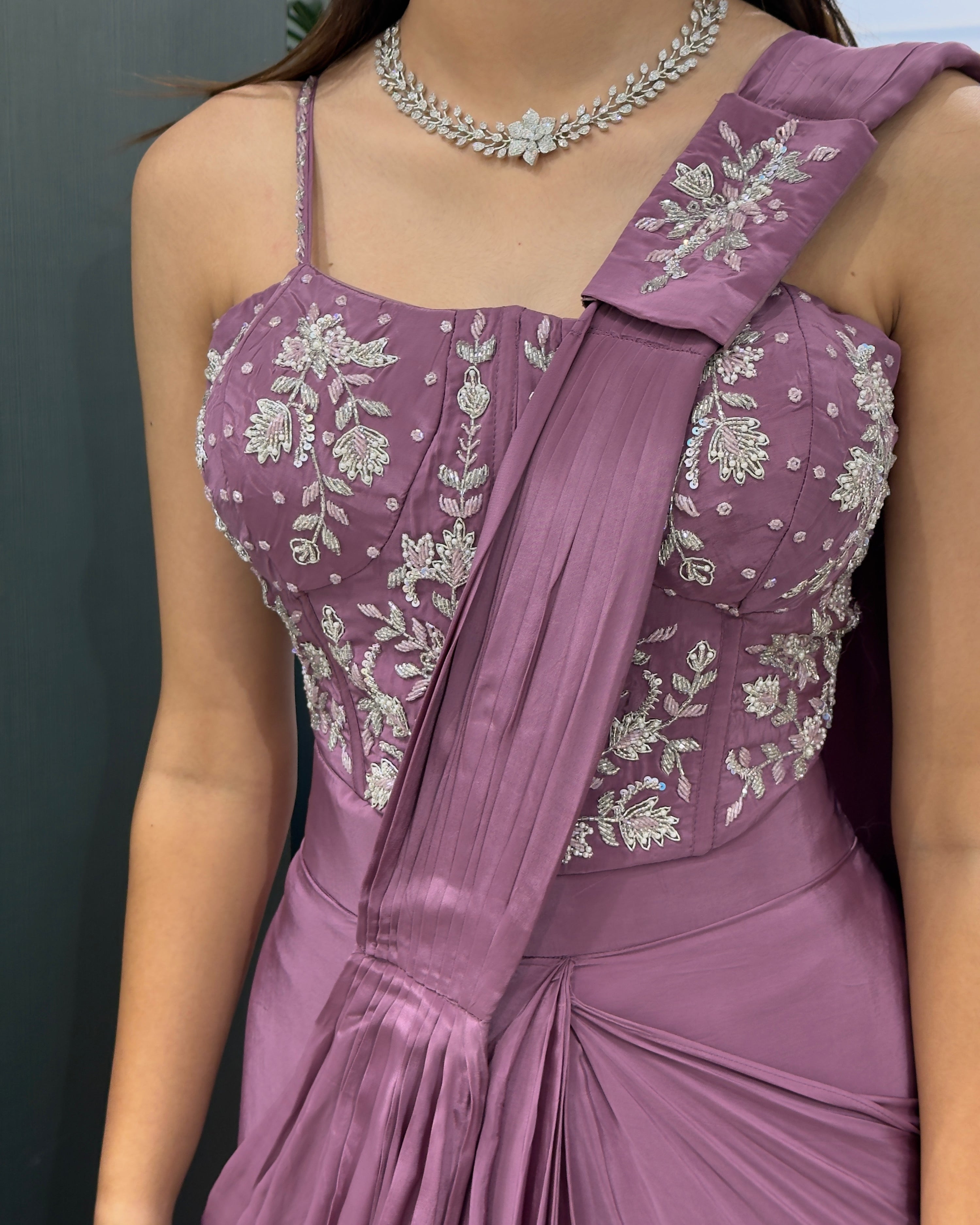 Lavender Luxe Draped Saree