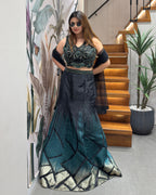 Designer Indo-Western Fish Cut Lehenga Set with Dupatta