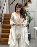 Elegant Handworked Palazzo Set with Dupatta