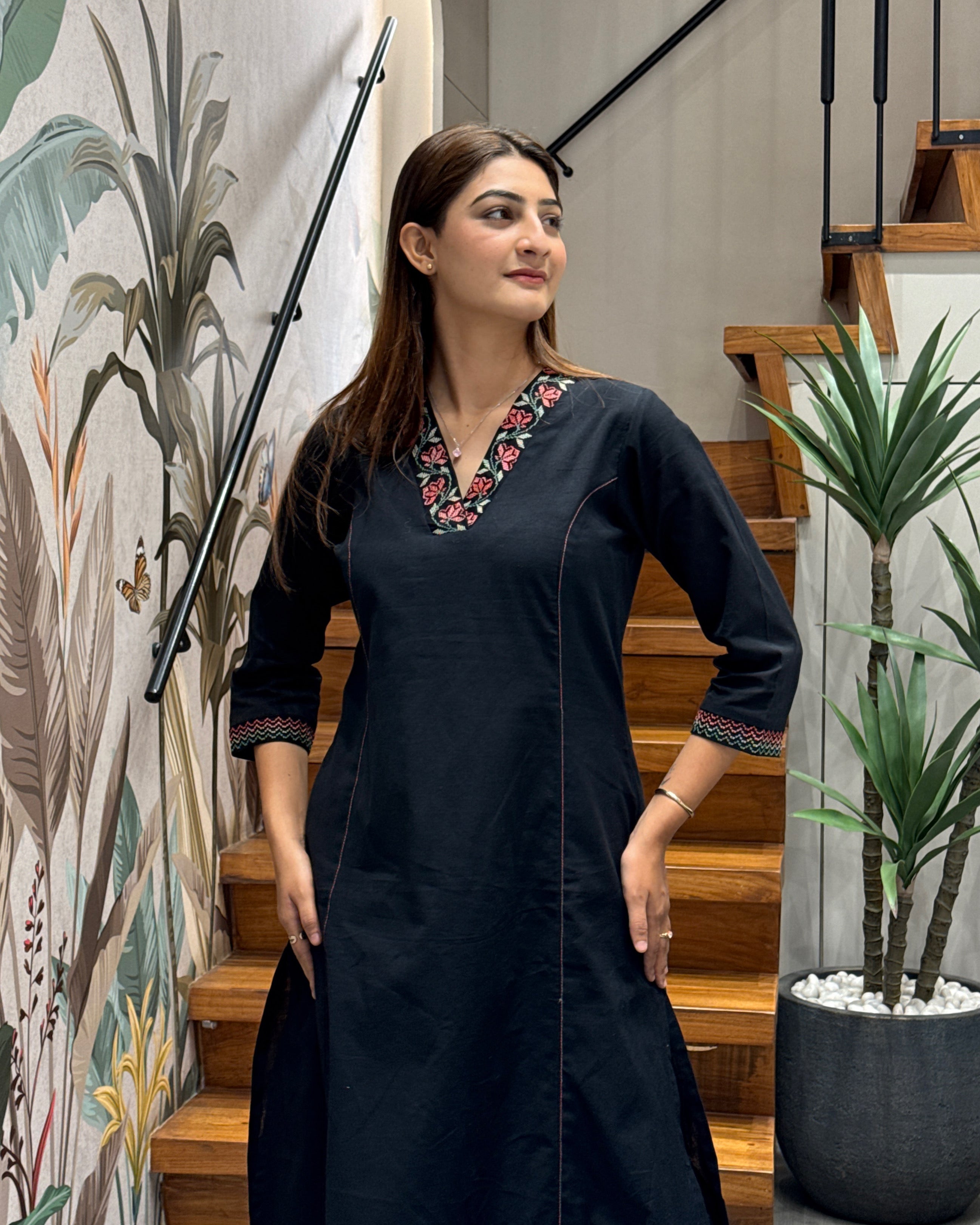 Elegant A-Line Two Piece Kurti Set