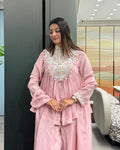 🌸 Rosé Royale Heavy Handwork Silk Western Set 🌸
