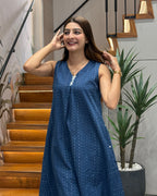 Elegant Sleeveless Printed Tunic