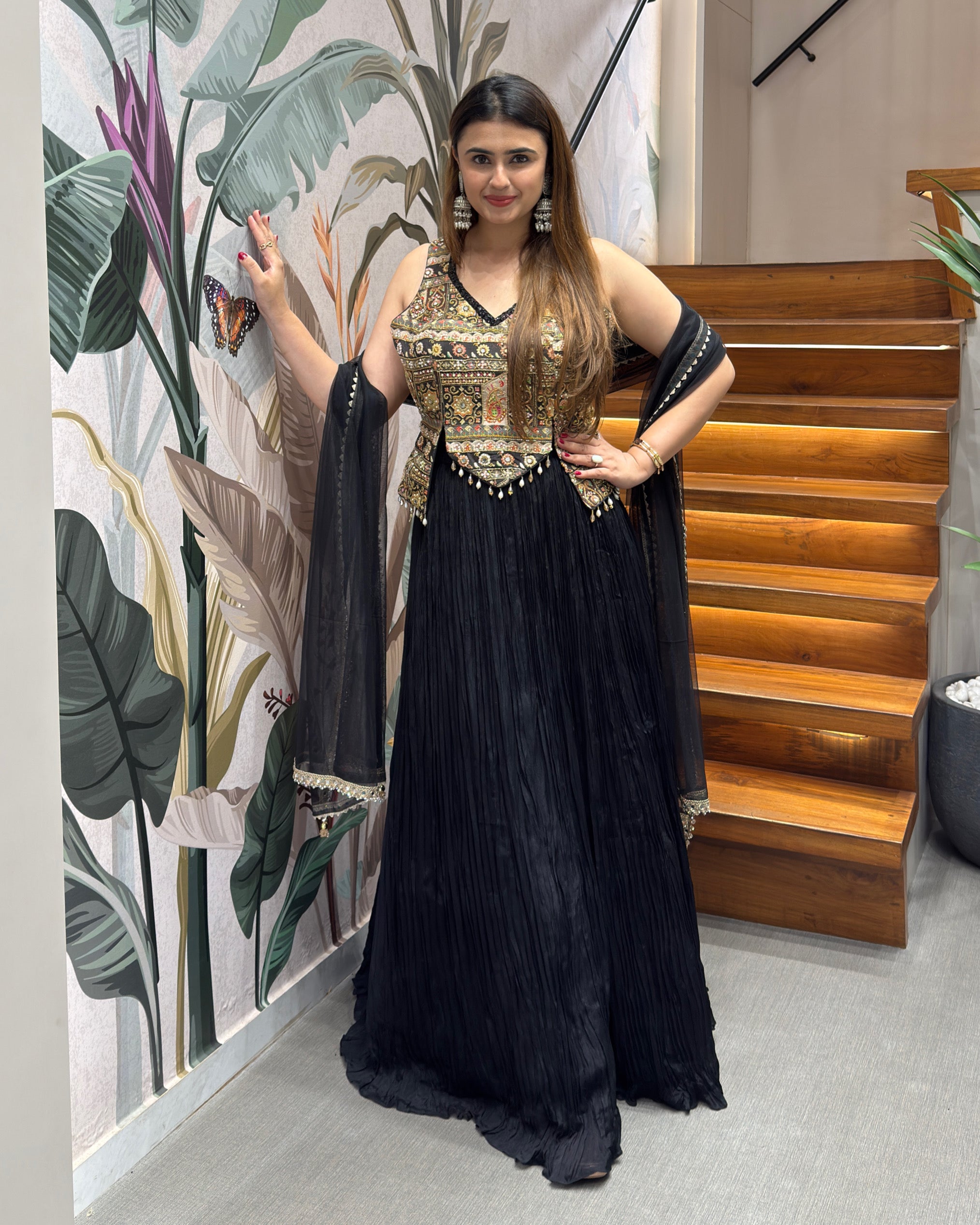 Royal Handworked Chaniya Blouse Set with Dupatta