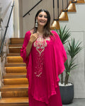 ✨ Ruby Royale Handwork Silk Kaftan Set ✨