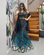Designer Indo-Western Fish Cut Lehenga Set with Dupatta