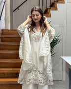 Luxury Handwork Three Piece Palazzo Set with Dupatta