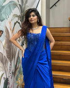 Designer Ready to Wear Saree with Heavy Handworked Blouse