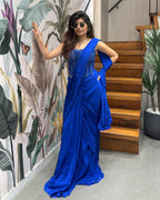 Designer Ready to Wear Saree with Heavy Handworked Blouse