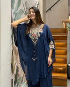 Designer Kaftan Style Palazzo Set with Khatli Work