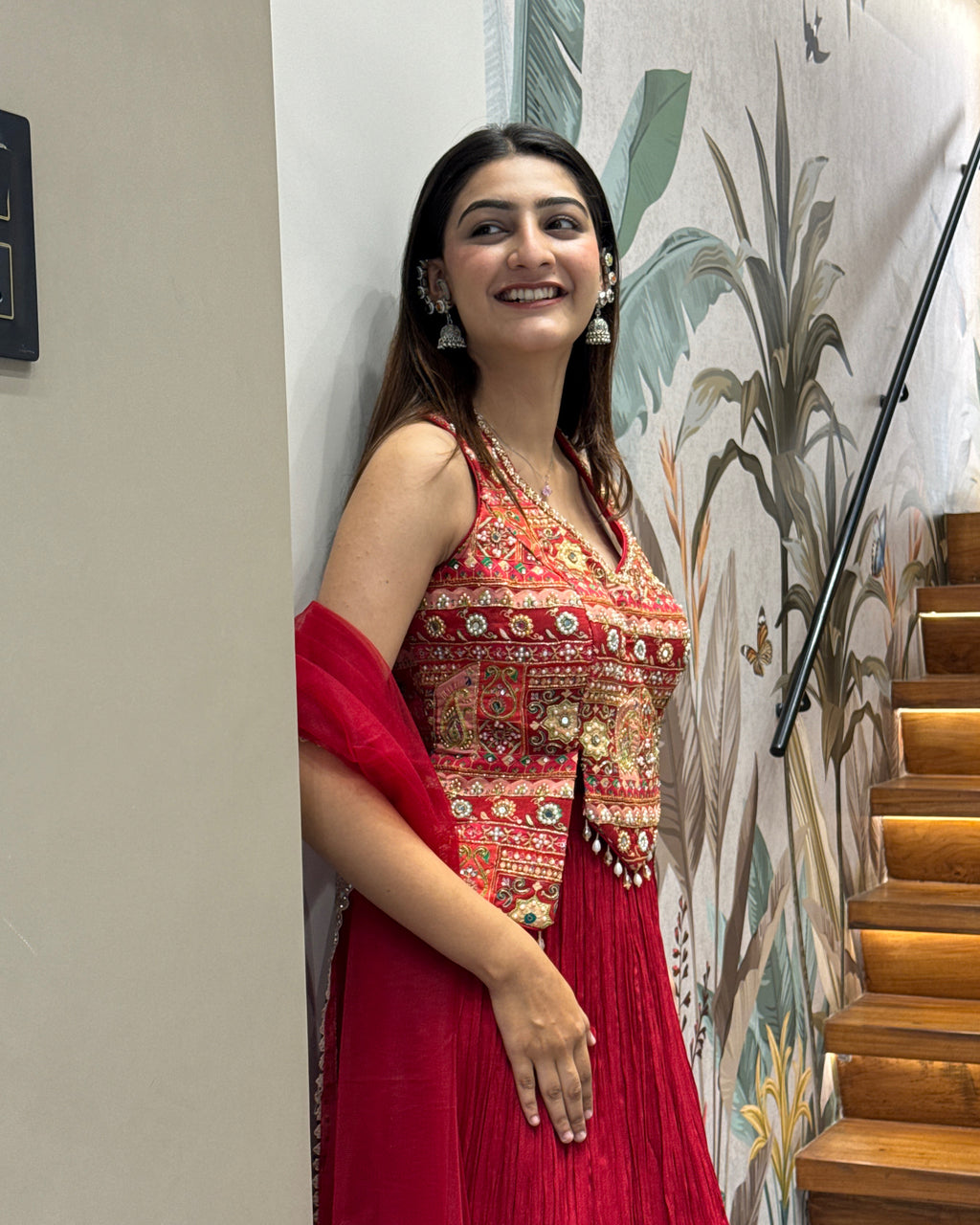 Royal Handworked Chaniya Blouse Set with Dupatta