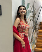 Royal Handworked Chaniya Blouse Set with Dupatta
