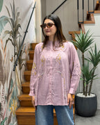 Pastel Pink Embroidered Designer Tunic