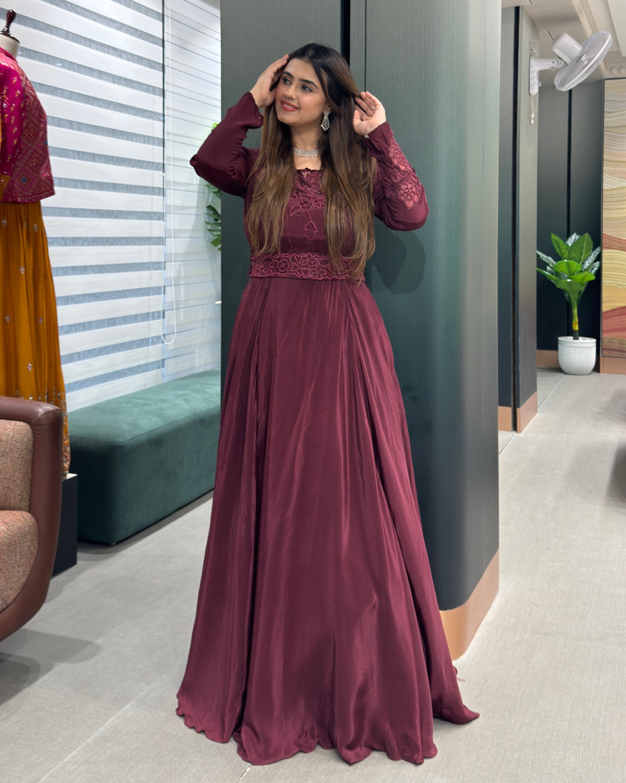 Elegant Khatli Work Designer Gown