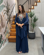 Designer Kaftan Style Palazzo Set with Khatli Work