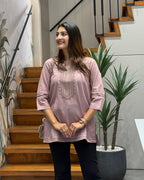 Blush Rose Embroidered Tunic