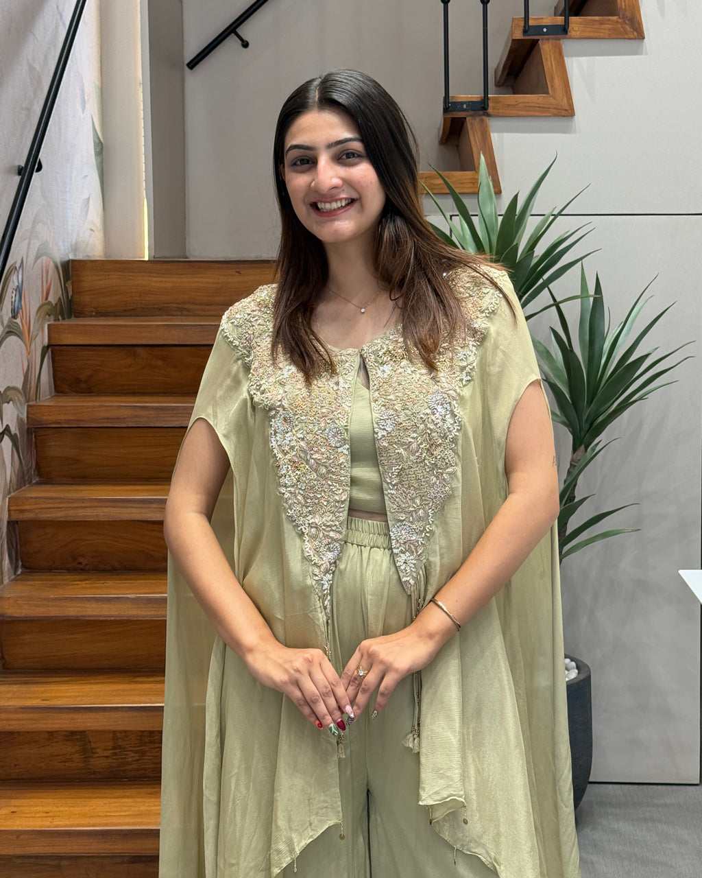 Ivory Luxe Handworked Indo-Western wear