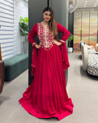 Royal Handworked Designer Gown with Dupatta