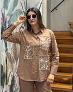 Mocha Bloom Artisan Co-Ord Set