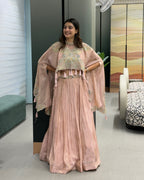Designer Handworked Cape Style Lehenga Set with Inner