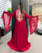Royal Handworked Designer Gown with Dupatta