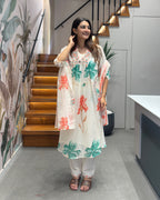 Blooming Flora Handworked Cotton Suit Set