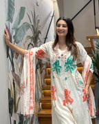 Blooming Flora Handworked Cotton Suit Set