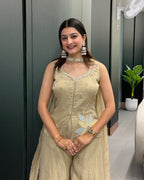 Elegant Floral Handwork Palazzo Co-Ord Set with Dupatta