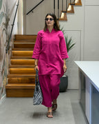 Everyday Comfort Cotton Co-Ord Set with Pocket Detail