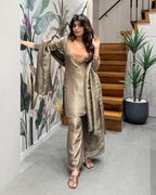 Elegant Handworked Kurti Palazzo Set with Dupatta