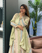 Pastel Handworked Designer Gown with Dupatta